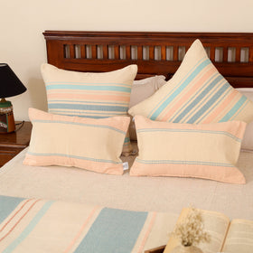 Pure Cotton Handwoven Bed/Sofa Throw with Cushion Cover Set 02