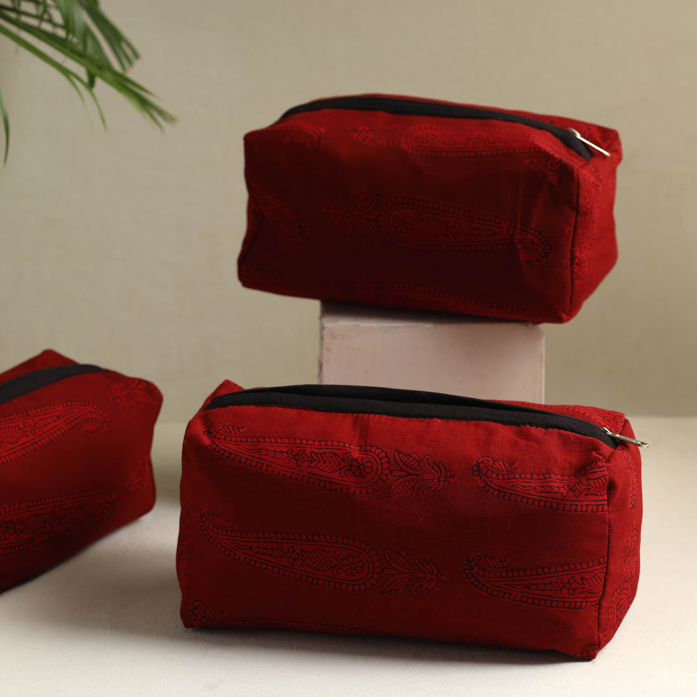 Multipurpose Handmade Cotton Toiletry Bags (Set of 3) 22