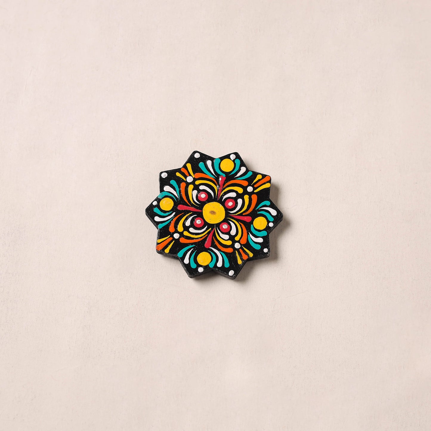 Handpainted Mandala Art Wooden Fridge Magnet 05