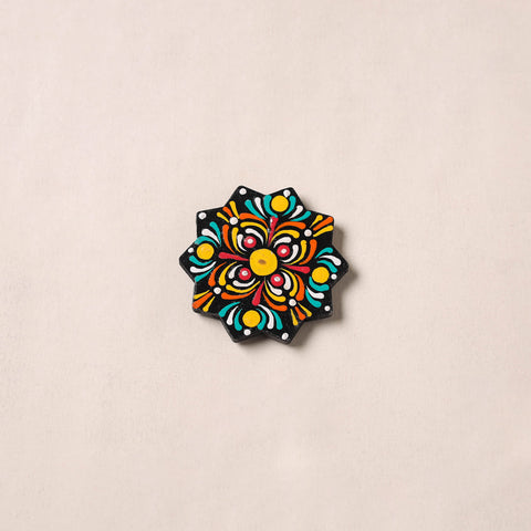 Handpainted Mandala Art Wooden Fridge Magnet 05