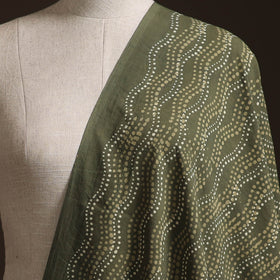 Green - Bagru Dabu Hand Block Print Natural Dyed Cotton Fabric 39