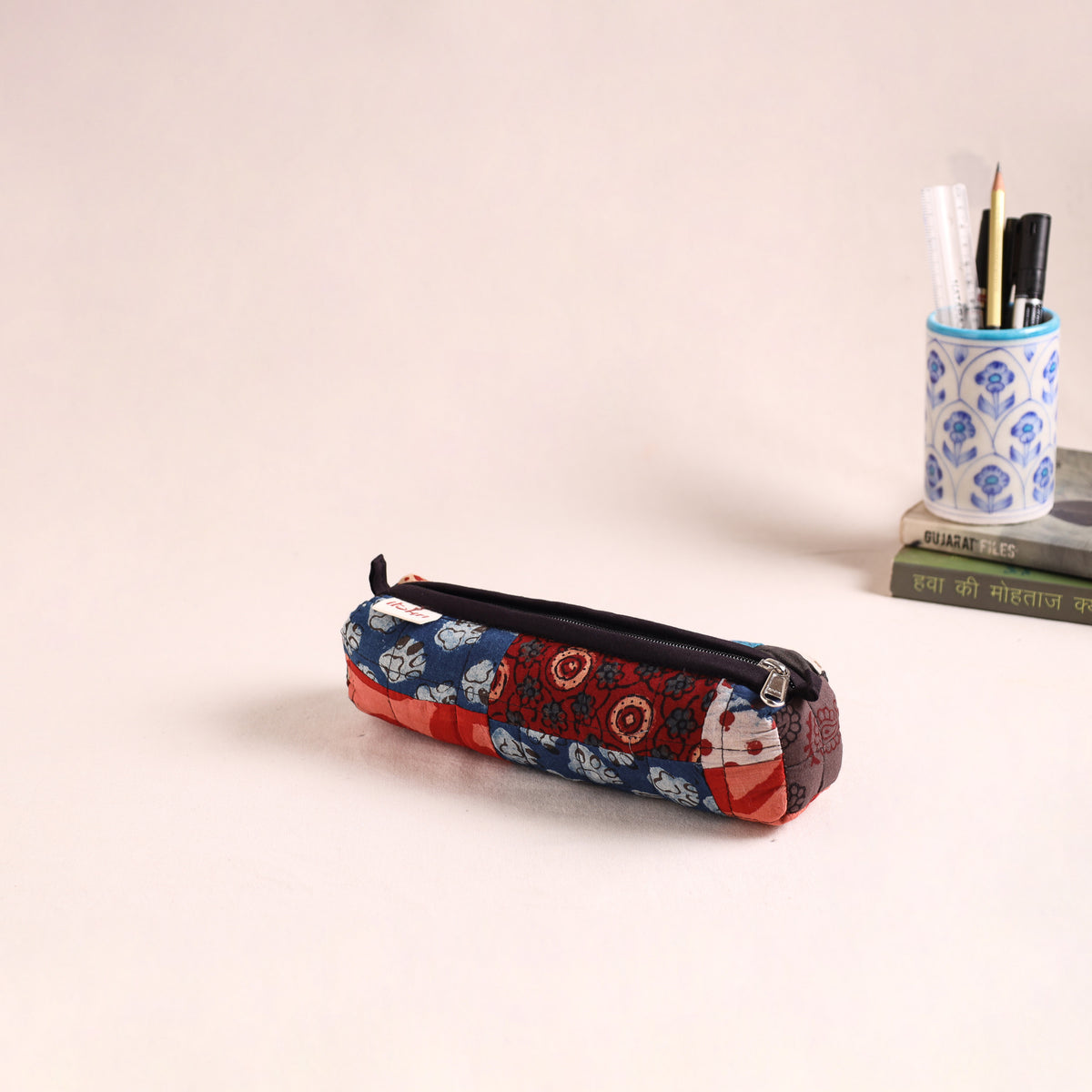 Patchwork Quilted Pencil Pouch 03