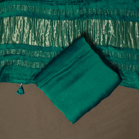 Kutch Bandhani Modal Silk Unstitched Dress Material: Kurta, Bottom & Dupatta 01