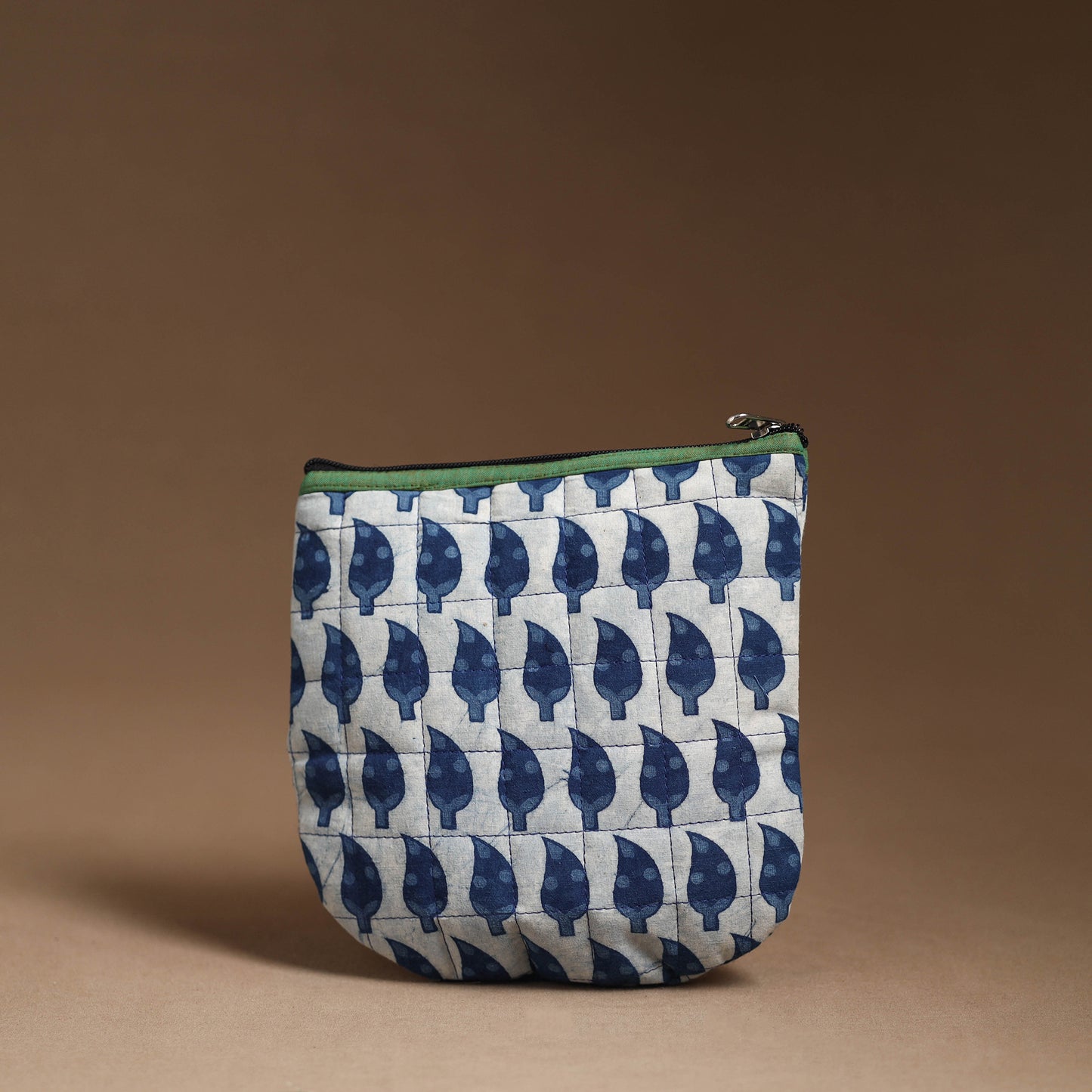 Blue - Handmade Quilted Cotton Utility Pouch 71