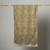 Yellow - Natural Dyed Block Print Mul Cotton Kalamkari Stole 12