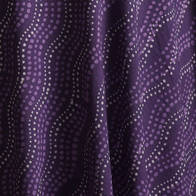 Purple - Bagru Dabu Hand Block Print Natural Dyed Cotton Fabric 40