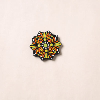 Handpainted Mandala Art Wooden Fridge Magnet 07
