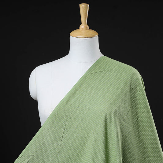 Green - Prewashed Running Stitch Cotton Fabric