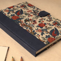 Beige - Floral Printed Handcrafted Magnetic Closure Notebook (8 x 6 in) 13