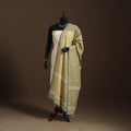 Green Handloom Cotton Burdwan Jamdani Dupatta