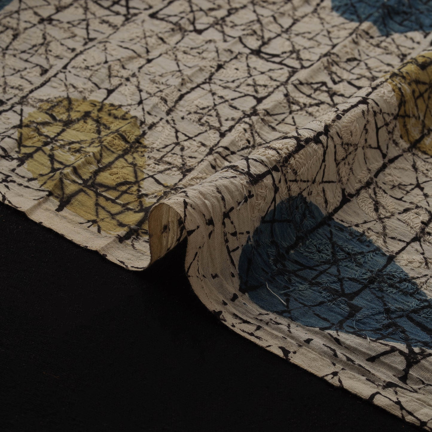 Natural Dyed Ajrakh Hand Block Print Cotton Hakoba Fabric 139