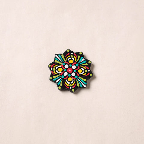 Handpainted Mandala Art Wooden Fridge Magnet 08
