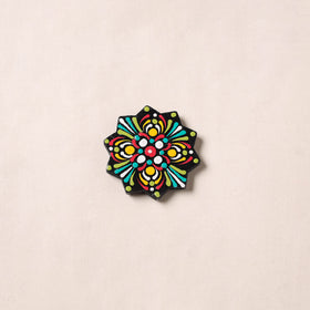 Handpainted Mandala Art Wooden Fridge Magnet 08