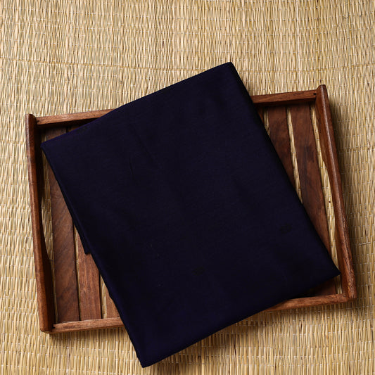 Blue - Pure Handloom Thread Buti Cotton Unisex Kurta Material - 2.9 Meter