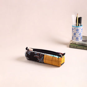 Patchwork quilted pencil pouch