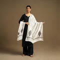 Buy Handloom Chanderi Silk Kashida Embroidery Dupatta
