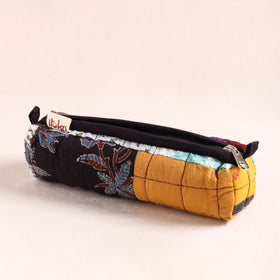 Patchwork quilted pencil pouch