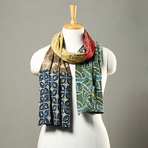 Multicolor - Patchwork Block Printed Cotton Stole 28