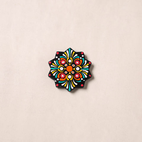 Handpainted Mandala Art Wooden Fridge Magnet 09