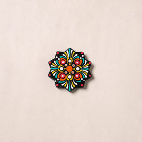 Handpainted Mandala Art Wooden Fridge Magnet 09