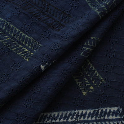 Natural Dyed Ajrakh Hand Block Print Cotton Hakoba Fabric 140