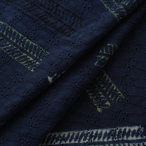 Natural Dyed Ajrakh Hand Block Print Cotton Hakoba Fabric 140