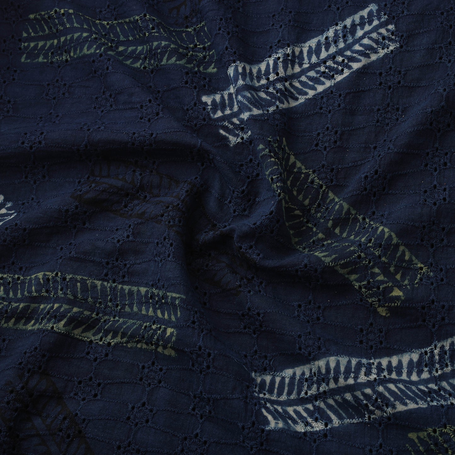 Natural Dyed Ajrakh Hand Block Print Cotton Hakoba Fabric 140