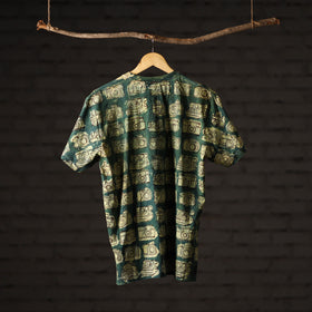  Bindaas Block Art Printed Cotton Unisex Round Neck T-shirt 