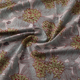 Rasa Lobhi Champa Motif Floral Hand Block Printed Cotton Fabric 01
