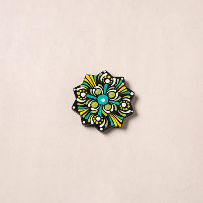 Handpainted Mandala Art Wooden Fridge Magnet 10