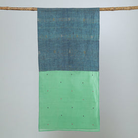 Multicolor - jamdani patchwork cotton stole 43 - handcrafted