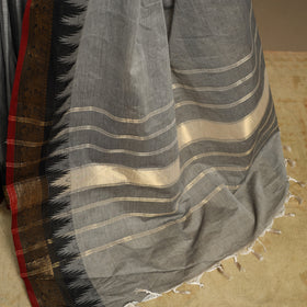 Grey Kandangi Chettinad Cotton Saree with Border