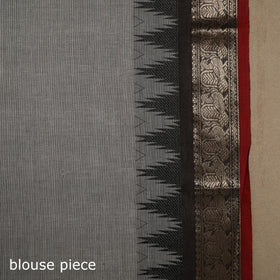Grey Kandangi Chettinad Cotton Saree with Border