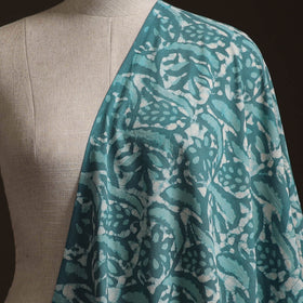 Blue - Bagru Dabu Hand Block Print Natural Dyed Cotton Fabric 43