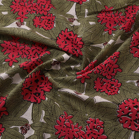 Rasa Lobhi Champa Motif Floral Hand Block Printed Cotton Fabric 02