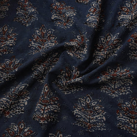 Natural Dyed Ajrakh Hand Block Print Cotton Hakoba Fabric 141