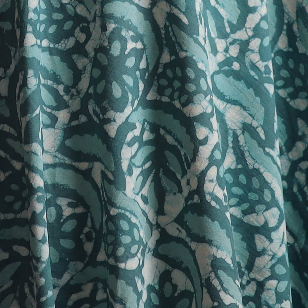 Blue - Bagru Dabu Hand Block Print Natural Dyed Cotton Fabric 43