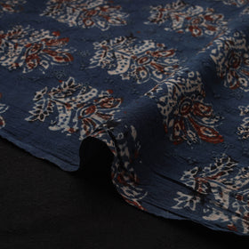 Natural Dyed Ajrakh Hand Block Print Cotton Hakoba Fabric 141