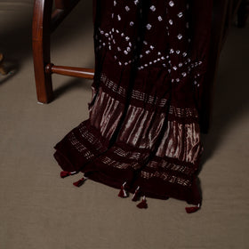 Kutch Bandhani Modal Silk Unstitched Dress Material: Kurta, Bottom & Dupatta 03