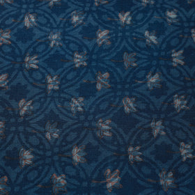 Blue - pure wool handloom akola fabric 04 - handcrafted