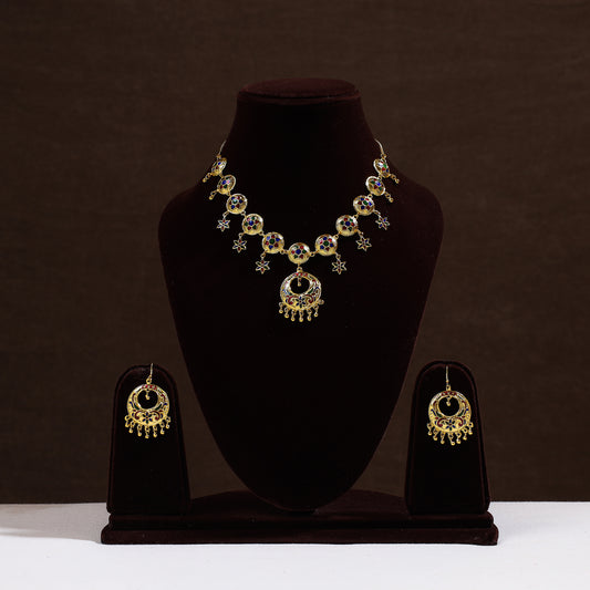 Handcrafted Paka Meenakari Necklace Set