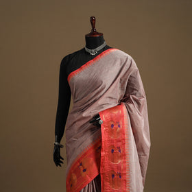 Purple Kandangi Chettinad Cotton Saree with Border