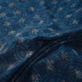 Blue - pure wool handloom akola fabric 04 - handcrafted