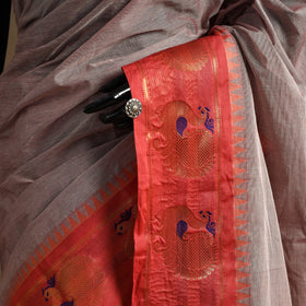Purple Kandangi Chettinad Cotton Saree with Border