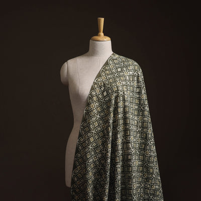 Green - Bagru Dabu Hand Block Print Natural Dyed Cotton Fabric 44