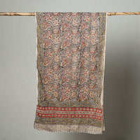 Multicolor - Natural Dyed Block Print Mul Cotton Kalamkari Stole 01