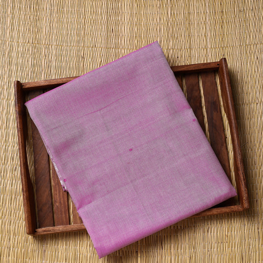 Purple - Pure Handloom Thread Buti Cotton Unisex Kurta Material - 3 Meter