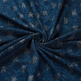 Blue - pure wool handloom akola fabric 04 - handcrafted