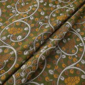 Buy Green Cotton Kalamkari Print Fabric