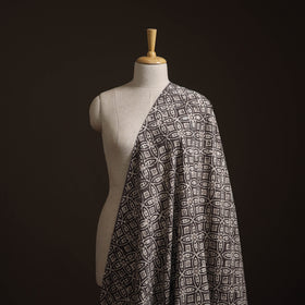 Gray - Bagru Dabu Hand Block Print Natural Dyed Cotton Fabric 45